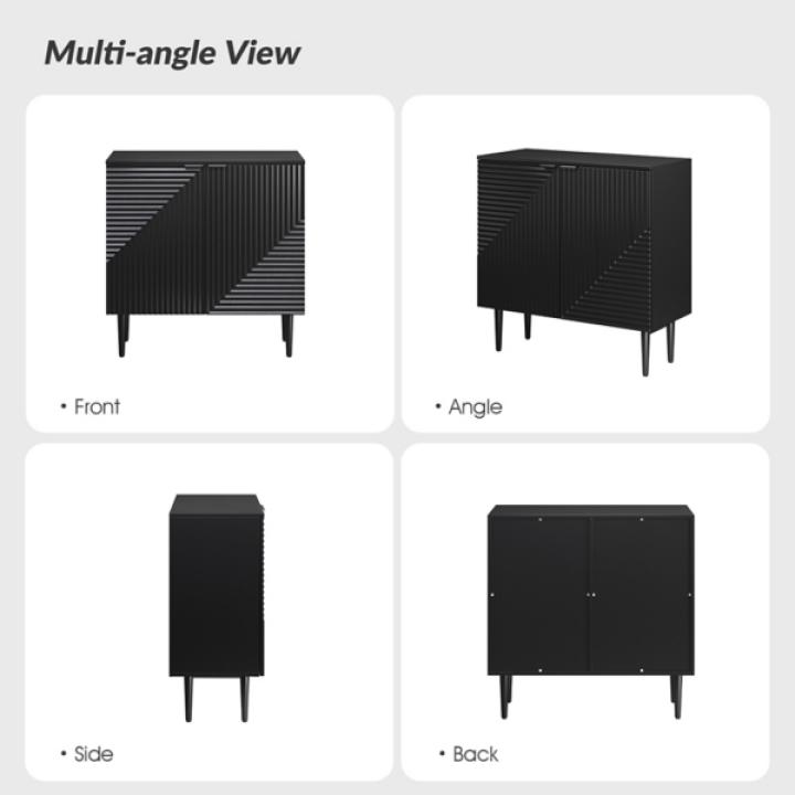 Black Burkart 2-Door Cabinet