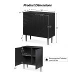Black Burkart 2-Door Cabinet