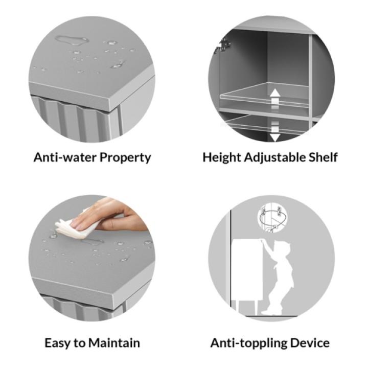 Gray Burkart 2-Door Cabinet