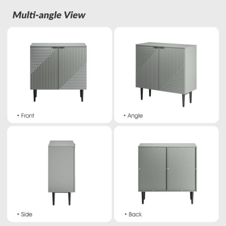 Gray Burkart 2-Door Cabinet