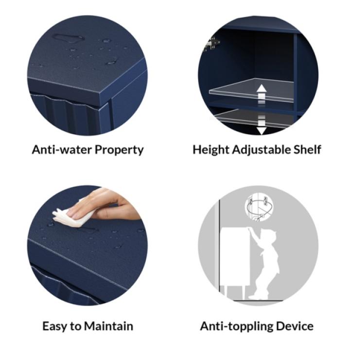 Navy Burkart 2-Door Cabinet