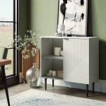 White Burkart 2-Door Cabinet