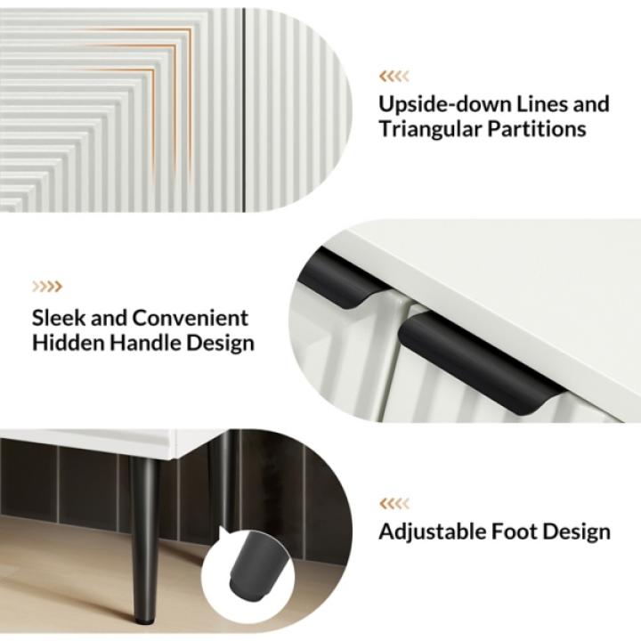 White Burkart 2-Door Cabinet