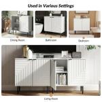 White Burkart 2-Door Cabinet