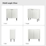 White Burkart 2-Door Cabinet