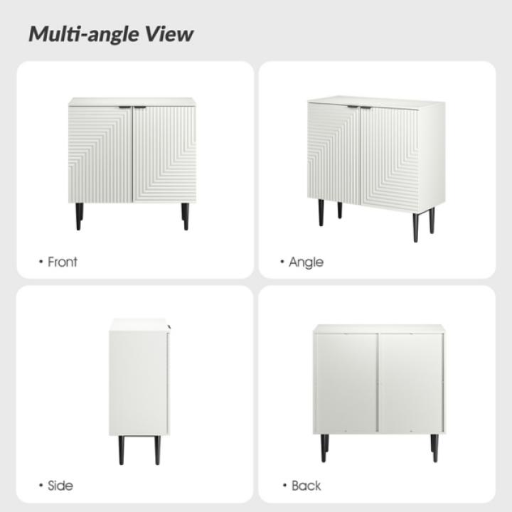 White Burkart 2-Door Cabinet