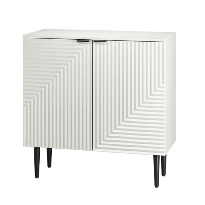 White Burkart 2-Door Cabinet