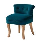 Teal Velvet Lera Vanity Stool