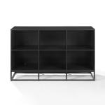 Enzo Black 6-Cube Record Storage Media Cabinet