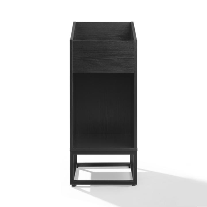 Enzo Black 2-Section Record Storage Media Cabinet