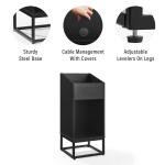 Enzo Black 2-Section Record Storage Media Cabinet
