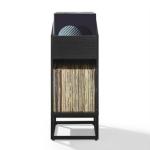 Enzo Black 2-Section Record Storage Media Cabinet
