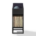 Enzo Black 2-Section Record Storage Media Cabinet