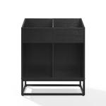Enzo Black 4-Section Record Storage Media Cabinet