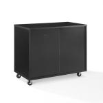 Carlo Black Rolling Record Storage Media Console