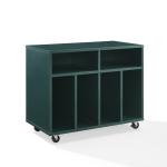 Kenji Black Rattan Record Storage Media Cabinet