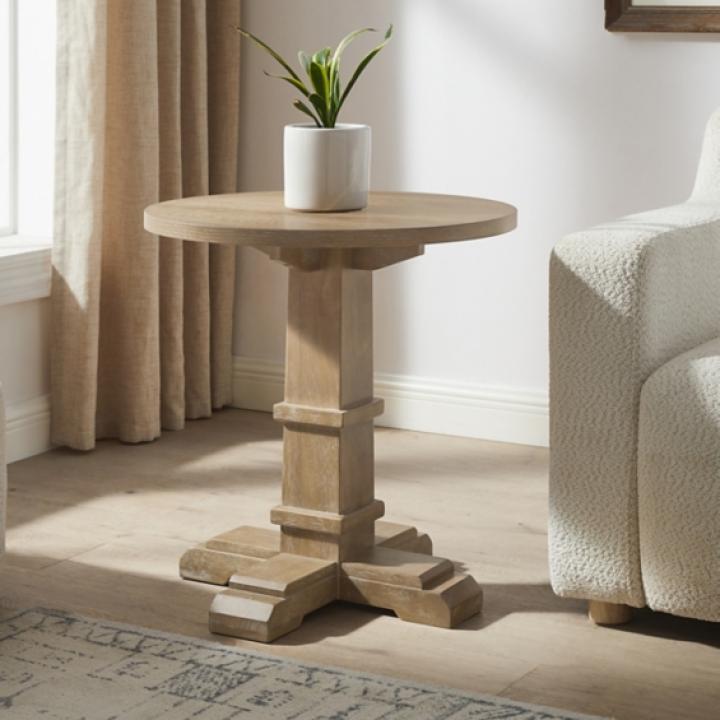 Joanna Rustic Brown Side Table
