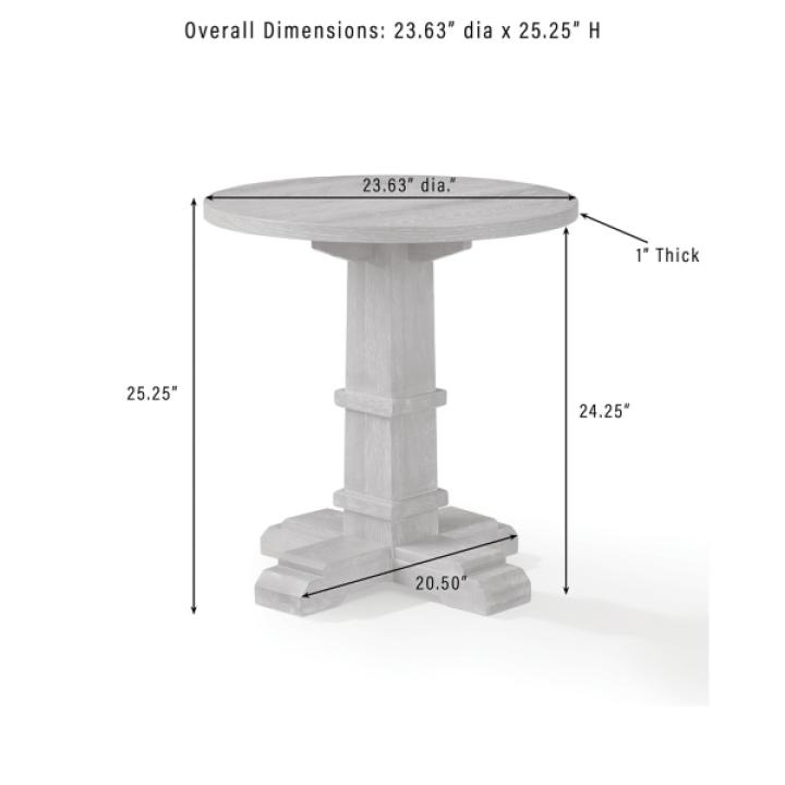 Joanna Rustic Brown Side Table