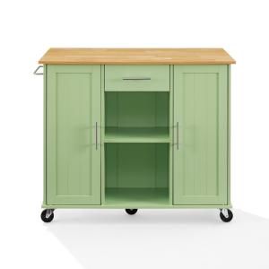 Stella Mint Drop-Leaf Kitchen Cart