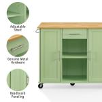 Stella Mint Drop-Leaf Kitchen Cart