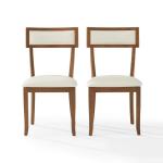 Cream Upholstered Alessia Dining Chairs, Set of 2