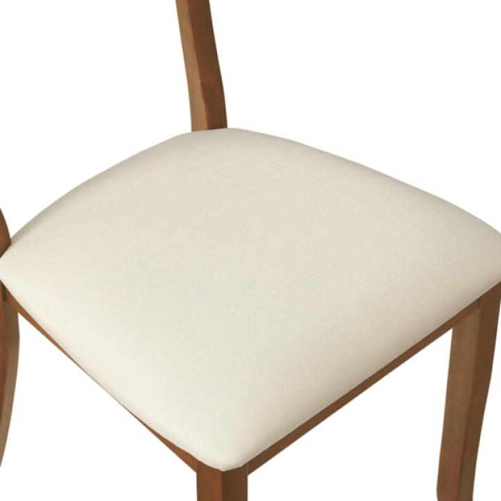 Cream Upholstered Alessia Dining Chairs, Set of 2