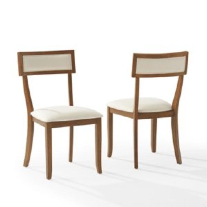 Cream Upholstered Alessia Dining Chairs, Set of 2
