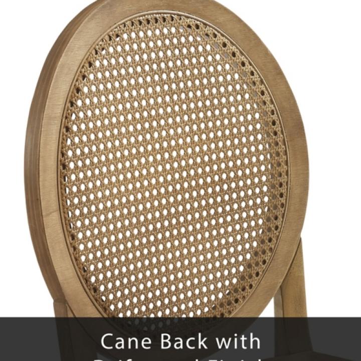 Driftwood Cane Katia Dining Chairs, Set of 2