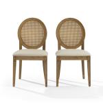 Cane Upholstered Katia Dining Chairs, Set of 2