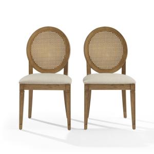 Cane Upholstered Katia Dining Chairs, Set of 2