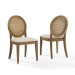 Cane Upholstered Katia Dining Chairs, Set of 2