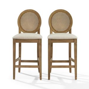 Cane Upholstered Katia Counter Stools, Set of 2