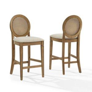 Cane Upholstered Katia Counter Stools, Set of 2