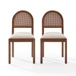 Cream Upholstered Kennedy Dining Chairs, Set of 2