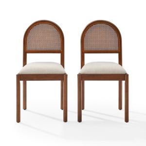 Cream Upholstered Kennedy Dining Chairs, Set of 2