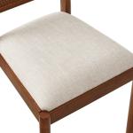 Cream Upholstered Kennedy Dining Chairs, Set of 2