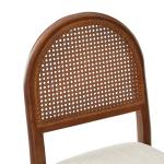 Cream Upholstered Kennedy Dining Chairs, Set of 2