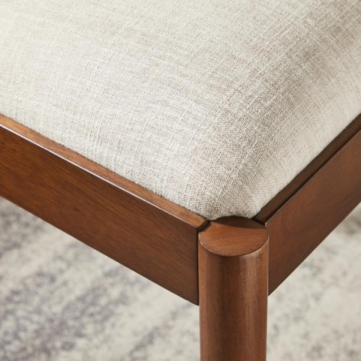 Cream Upholstered Kennedy Dining Chairs, Set of 2