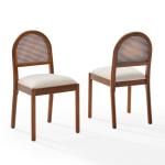 Cream Upholstered Kennedy Dining Chairs, Set of 2