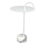 White Metal and Marble Will Accent Table