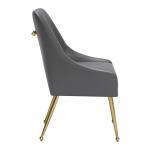 Gray Faux Leather Max Dining Chair