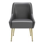 Gray Faux Leather Max Dining Chair