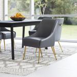 Gray Faux Leather Max Dining Chair