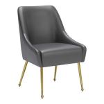 Gray Faux Leather Max Dining Chair