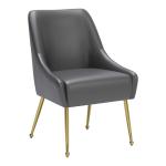 Gray Faux Leather Max Dining Chair