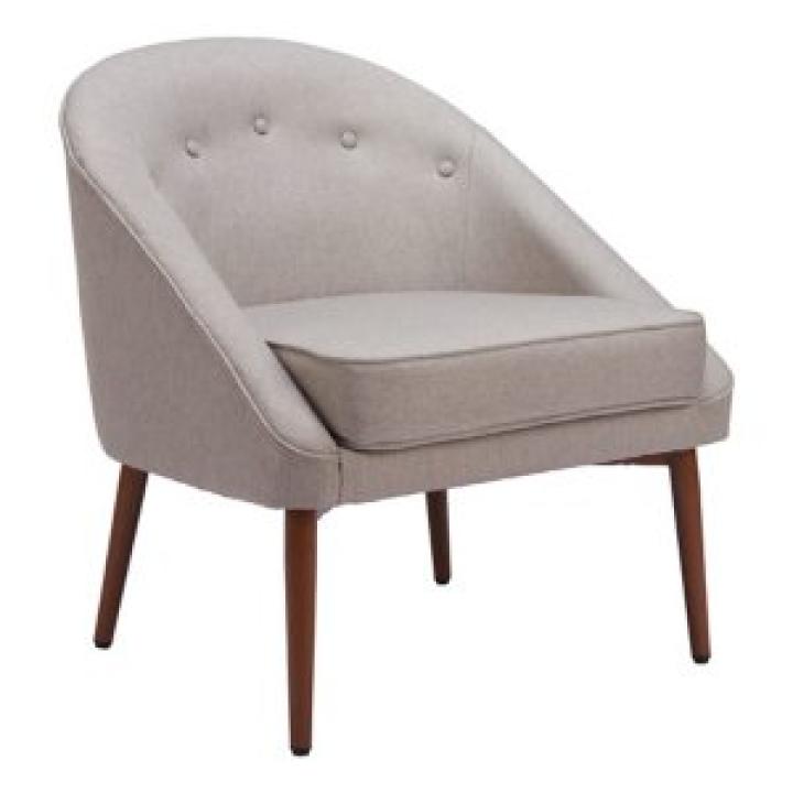 Gray Tufted Carter Accent Chair