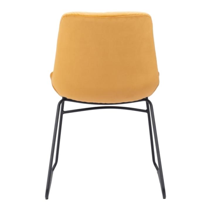 Yellow Tufted Tammy Dining Chairs, Set of 2