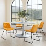 Yellow Tufted Tammy Dining Chairs, Set of 2