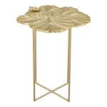Gold Metal Lotus Accent Table