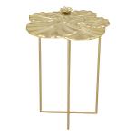 Gold Metal Lotus Accent Table